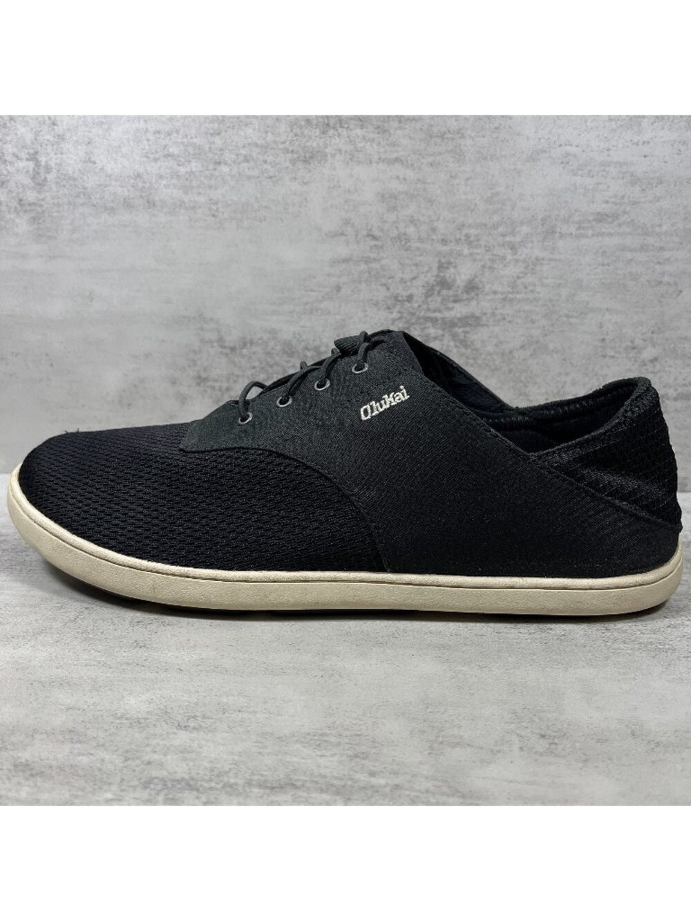Olukai Nohea Moku Slip On Casual Boat Shoes - Men's Size 9.5 - Black